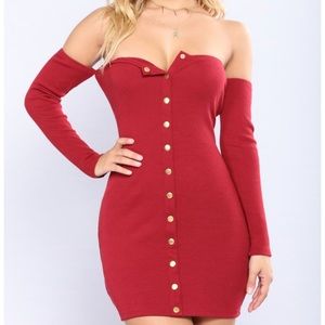 Red tube top dress size M